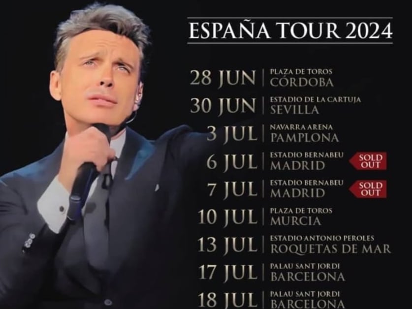 Luis Miguel confirma su concierto de apertura de la Gira 2024 en la Plaza de Toros de Córdoba