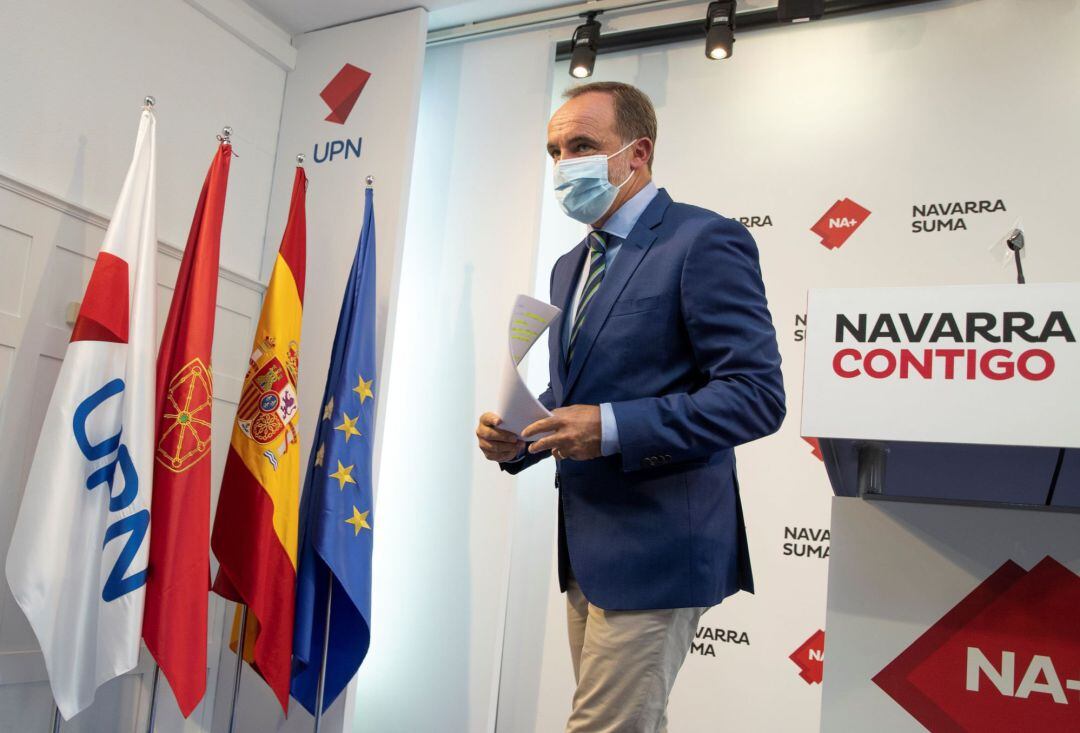 El presidente de UPN y líder de Navarra Suma, Javier Esparza