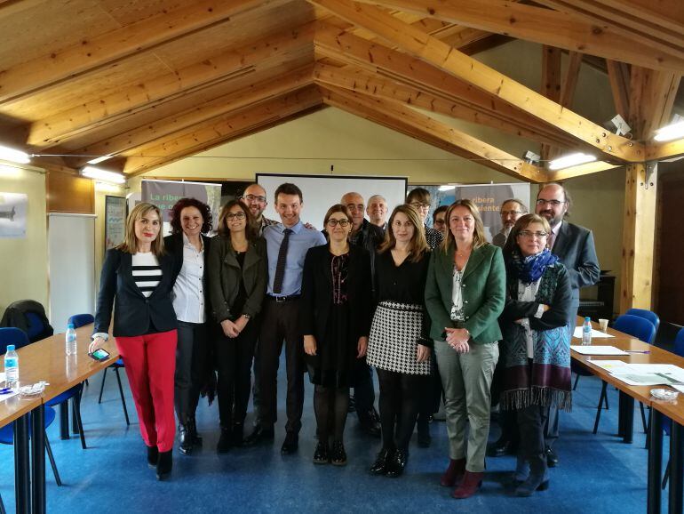 Varios de los participantes en el grupo de trabajo con Clermont Ferrand