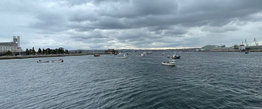 Protesta de los pescadores en A Coruña