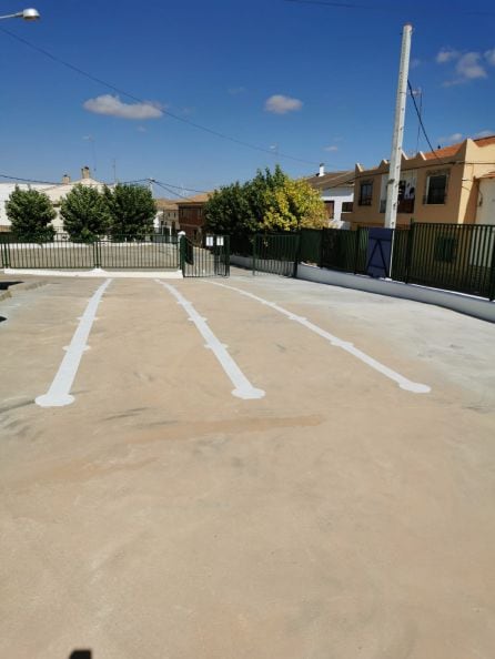 Señalización en el patio