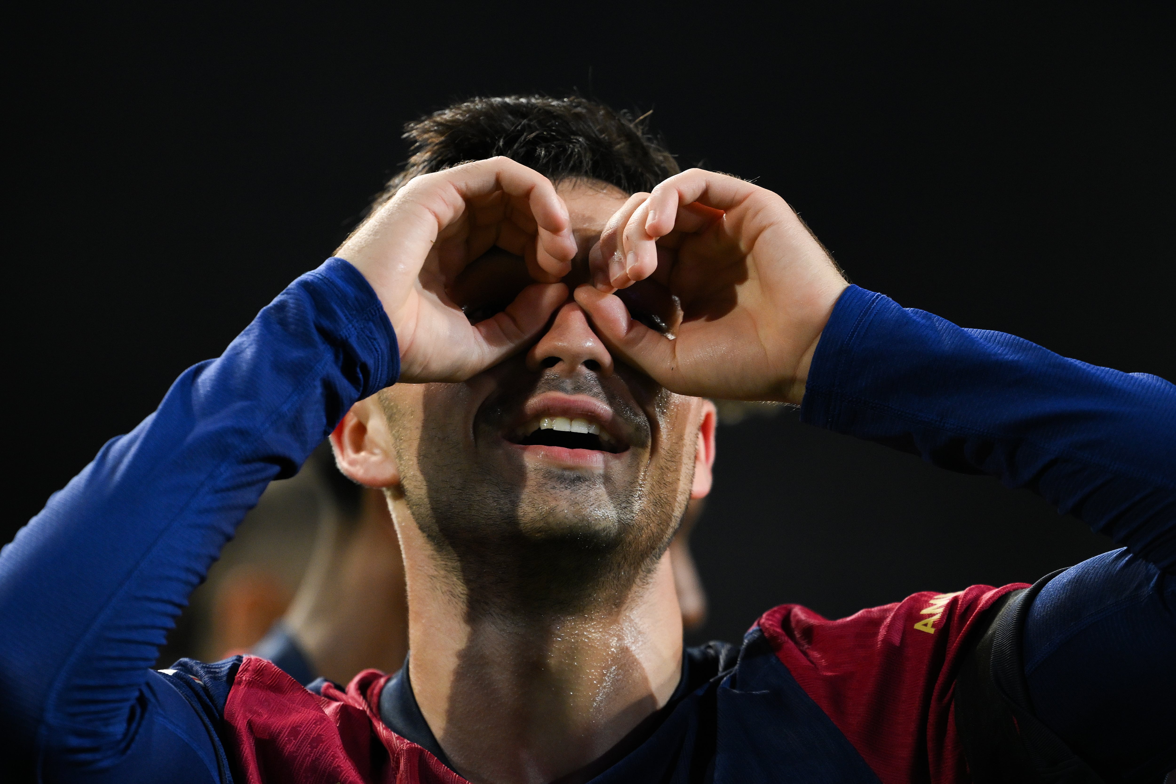 Pedri celebra un gol con el FC Barcelona