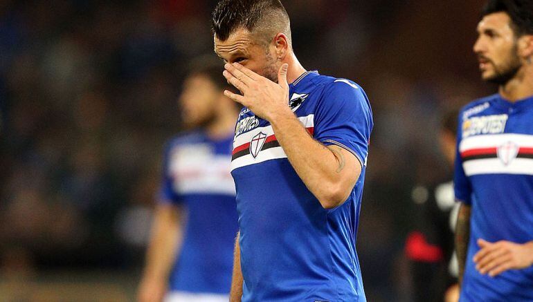 Cassano, durante uno de sus partidos con la Sampdoria