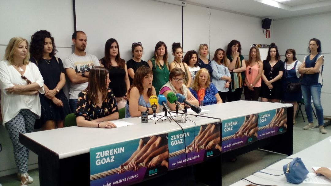 Trabajadoras afectadas por el conflicto laboral en los centros de rehabilitación psicosocial pertenecientes del Gobierno de Navarra.