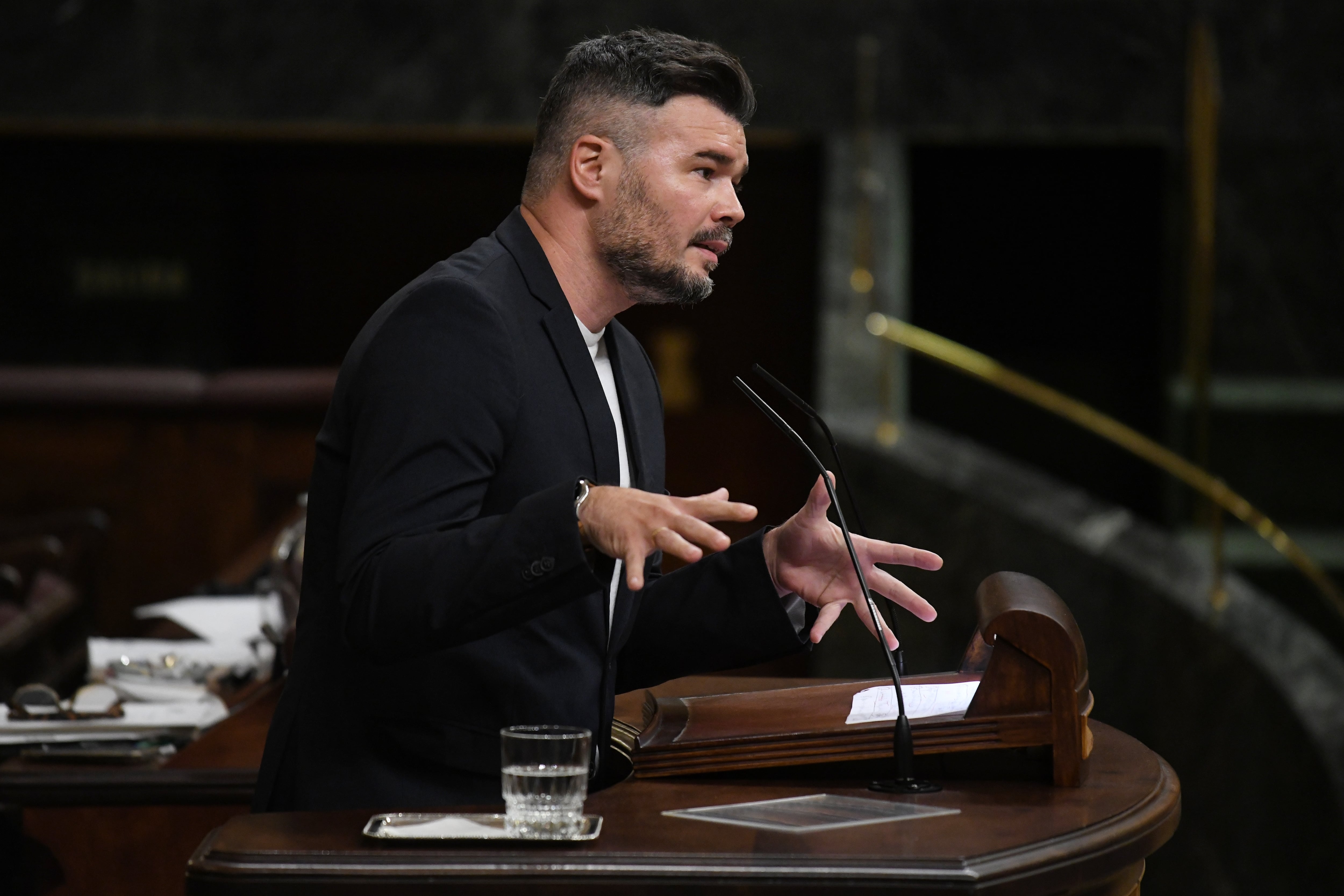 Gabriel Rufián en el Congreso de los Diputados.