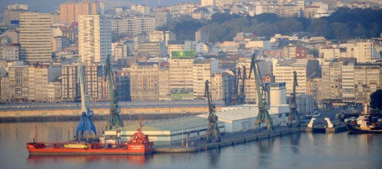 Vista del Puerto interior. A Coruña