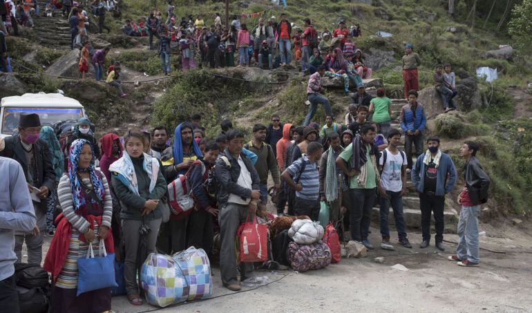 Víctimas del terremoto del 25 de abril de 2015 en la localidad nepalí de Kodari, muy cerca de donde se ha situado el epicentro del nuevo seísmo, en una foto de archivo.