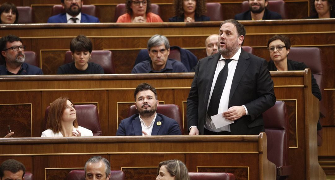 Oriol Junqueras durante la constitución del Congreso