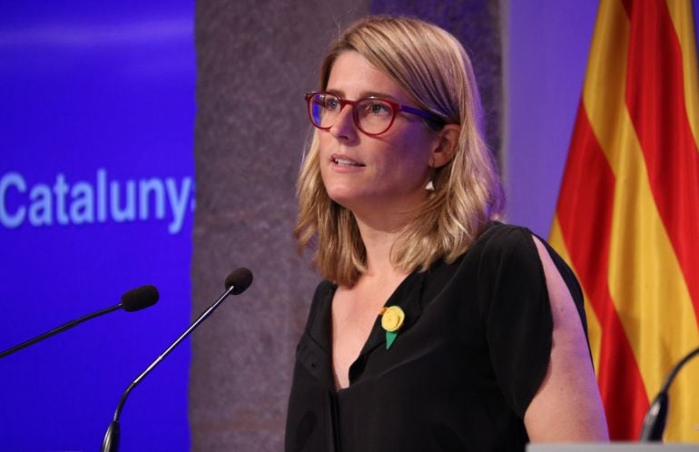 Elsa Artadi, durante la rueda de prensa.