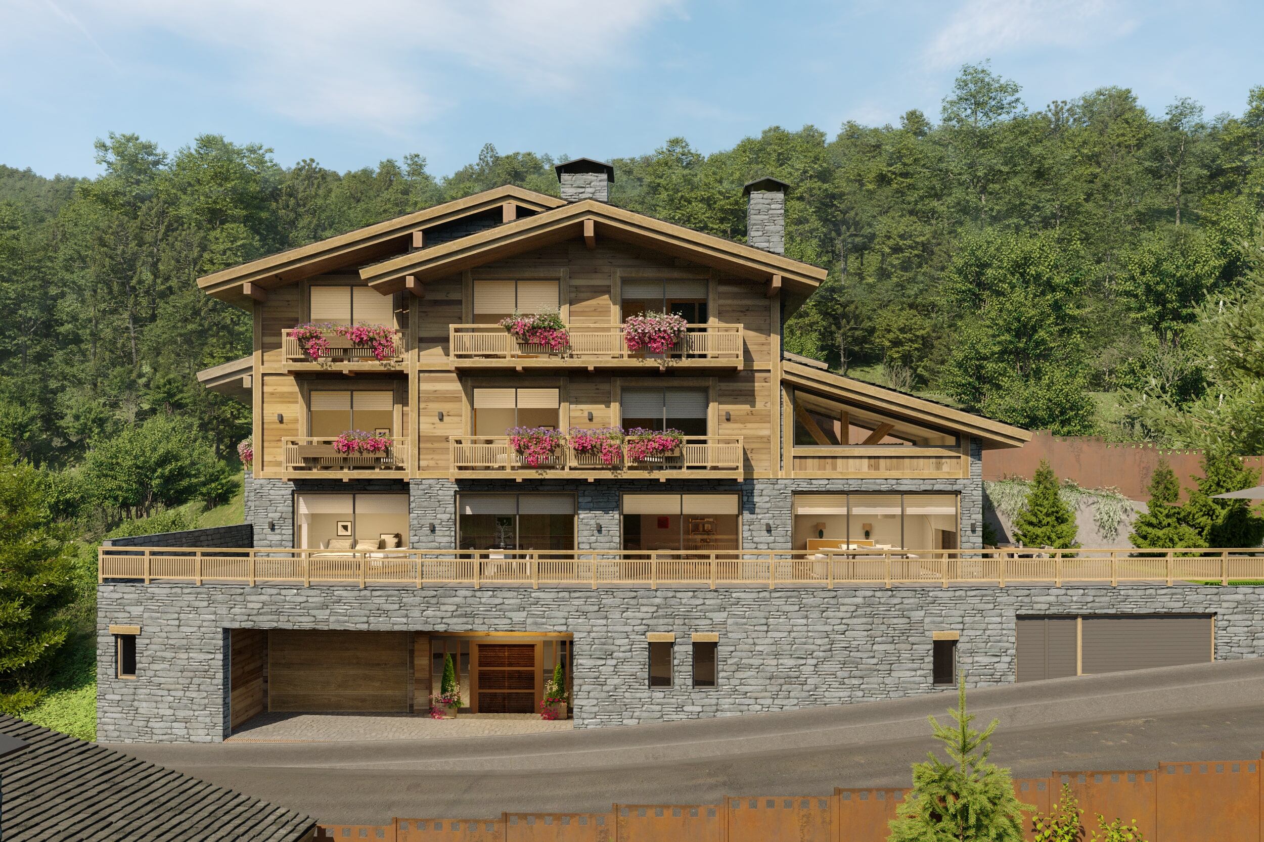 Edifici de xalets a Sispony. La demanda d'habitatges de luxe s'ha incrementat el darrer any.