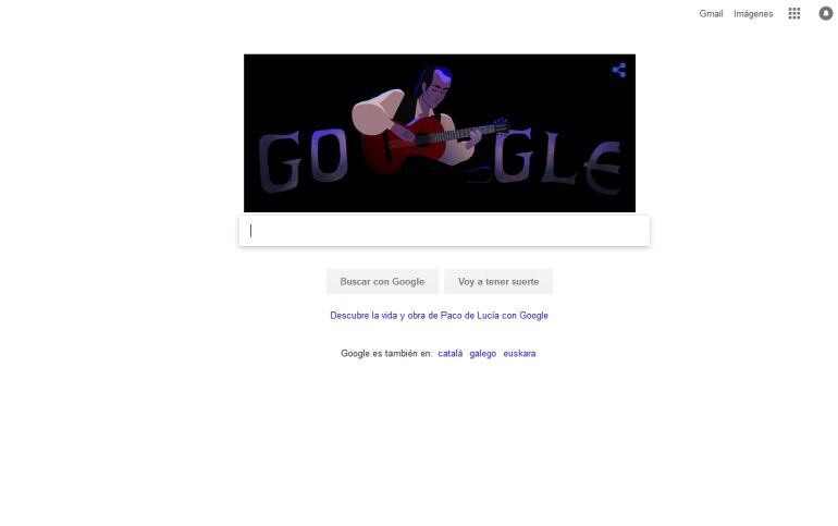 Doodle de Google sobre Paco de Lucía