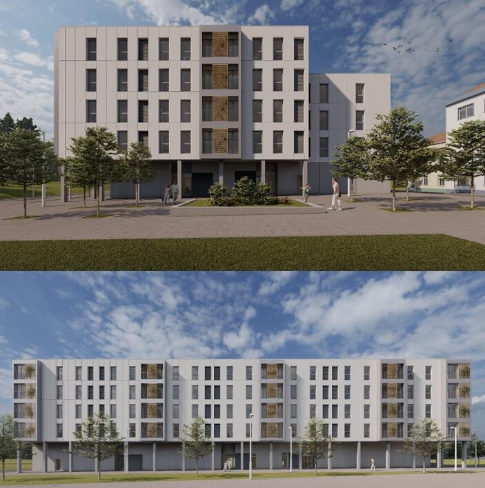 Recreaciones del nuevo proyecto de vivienda pública de la Xunta