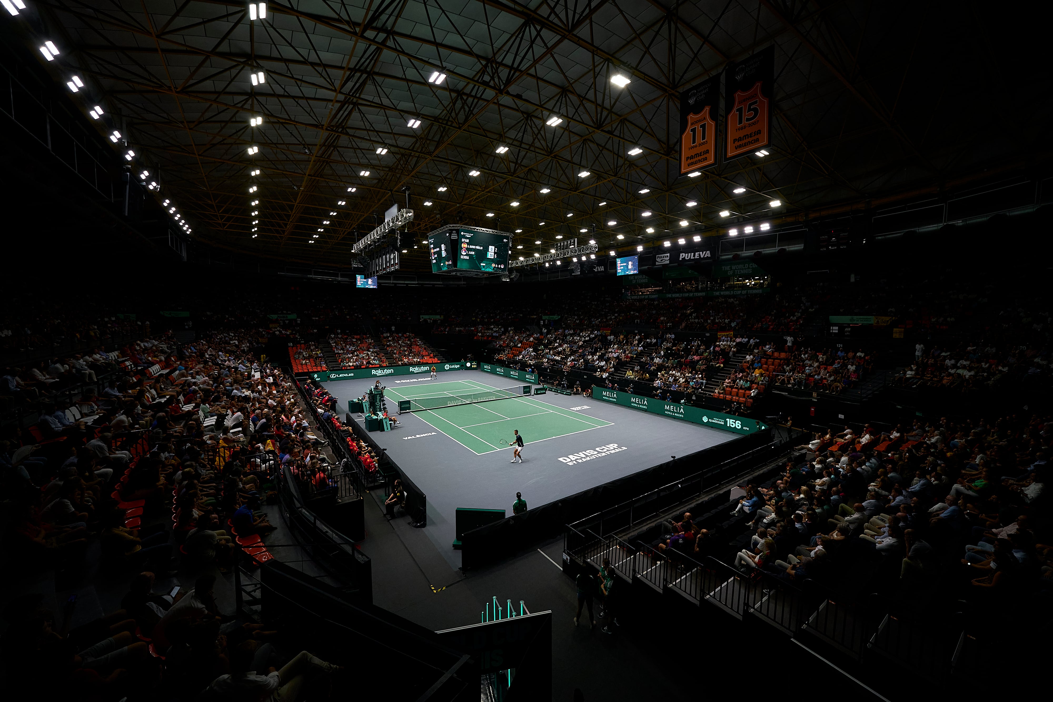 Partido de la Copa Davis de tenis en València