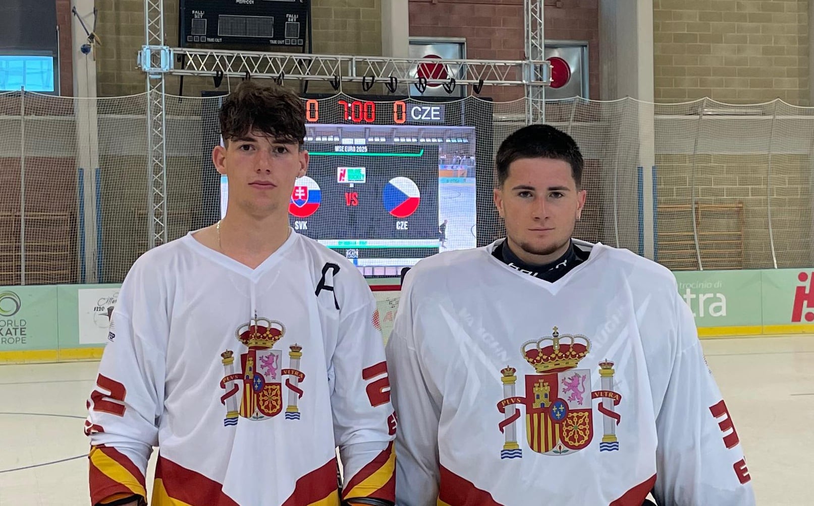 Markiegui y González, con la camiseta de la selección