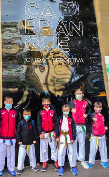 Alumnos del Club Dakentai que acudieron a Málaga