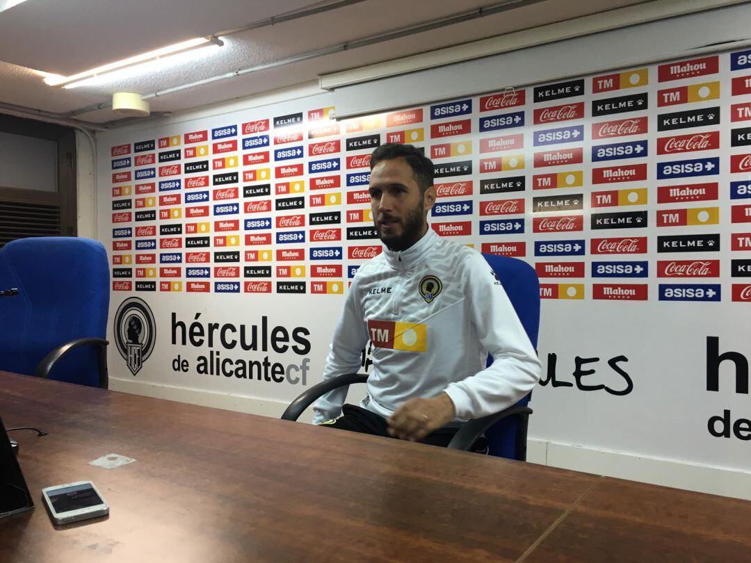 Lluís Planagumà en la sala de prensa del Rico Pérez