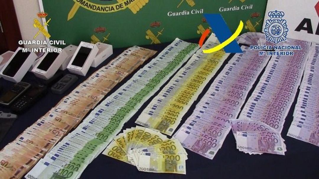 Elementos incautados por parte de la investigación.