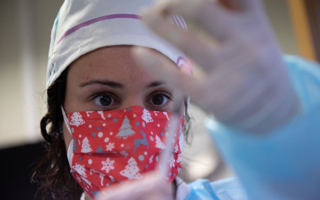 Vacunación de covid en una residencia de ancianos en Aragón 