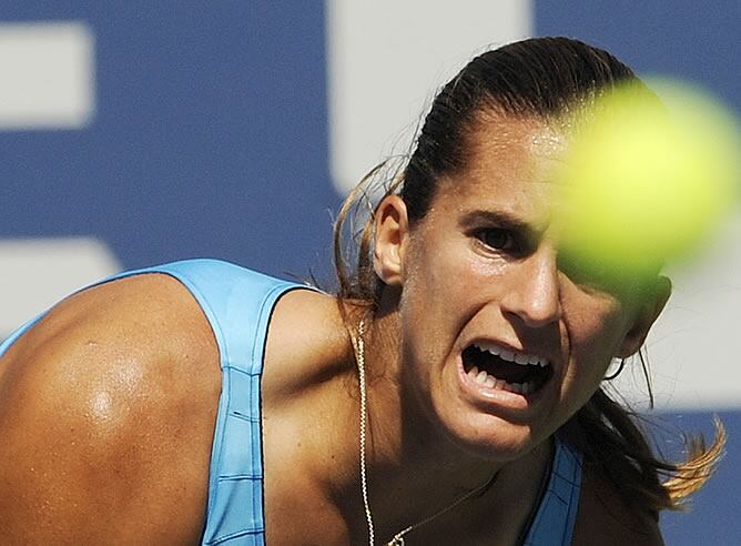 Mauresmo, durante un partido