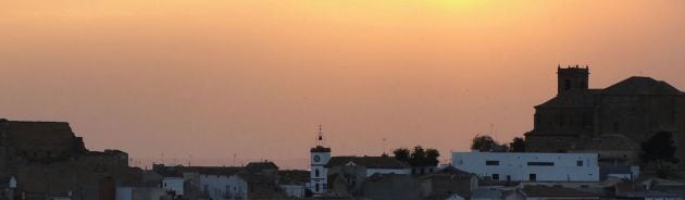 Vista paisajística de Santa Cruz de la Zarza (Toledo).