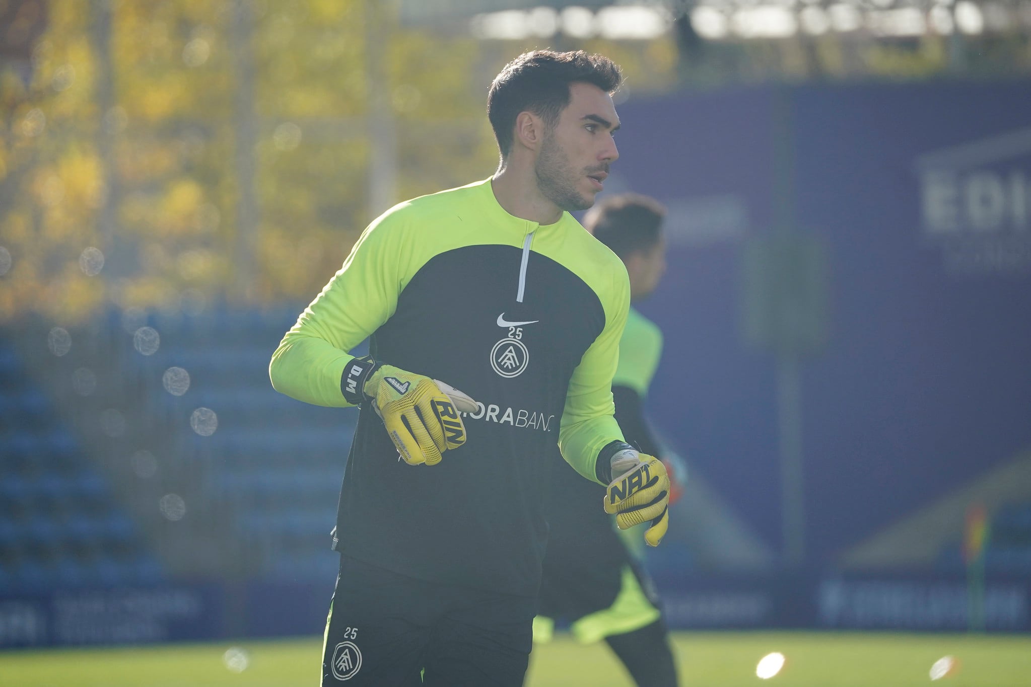 Martin durant el partit contra l'Osca.