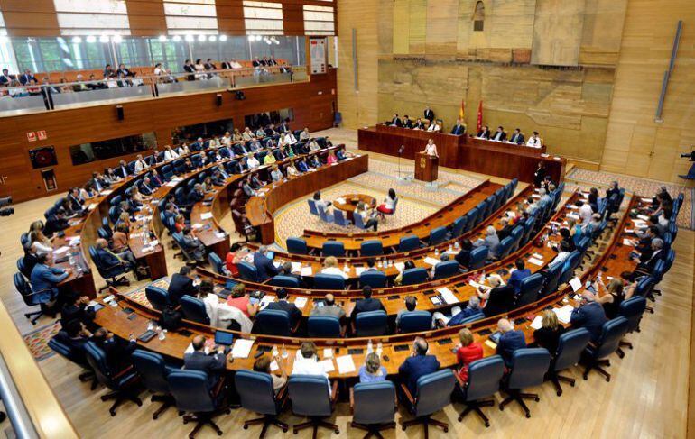 Vista del hemiciclo de la Asamblea de Madrid