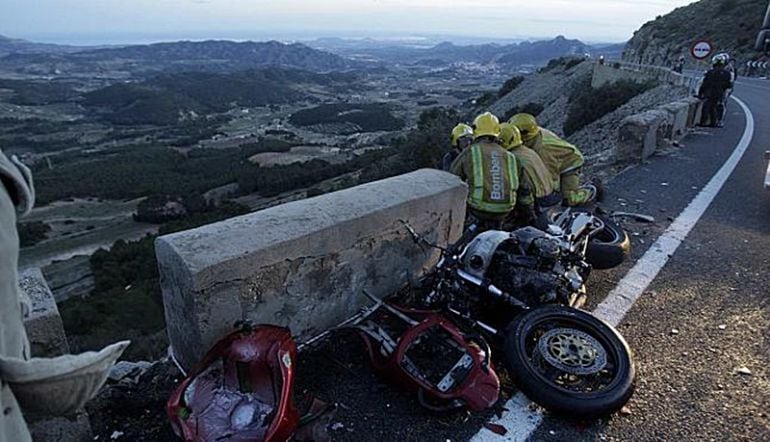 Accidente de motocicleta en la Carrasqueta