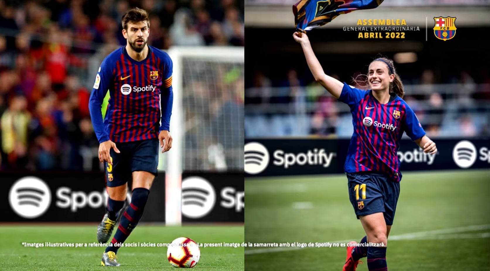 Las equipaciones del FC Barcelona con el patrocinio de Spotify