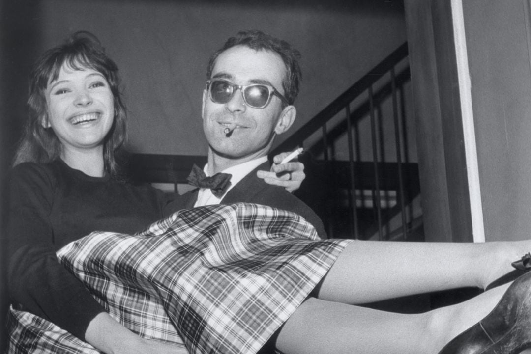 La actriz Anna Karina junto al director Jean-Luc Godard