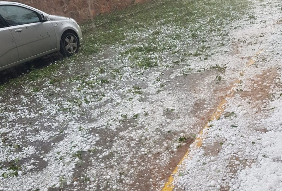 Imagen de archivo de la granizada caída en Villanueva de los Infantes (Ciudad Real) el pasado 26 de agosto 