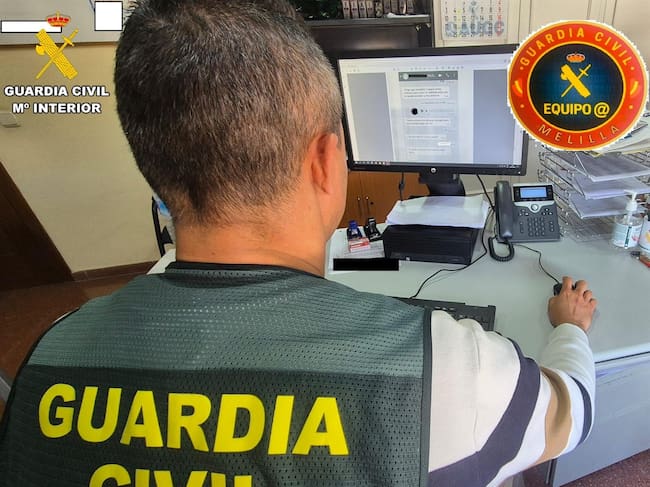 Imagen de un agente de la Guardia Civil de Melilla