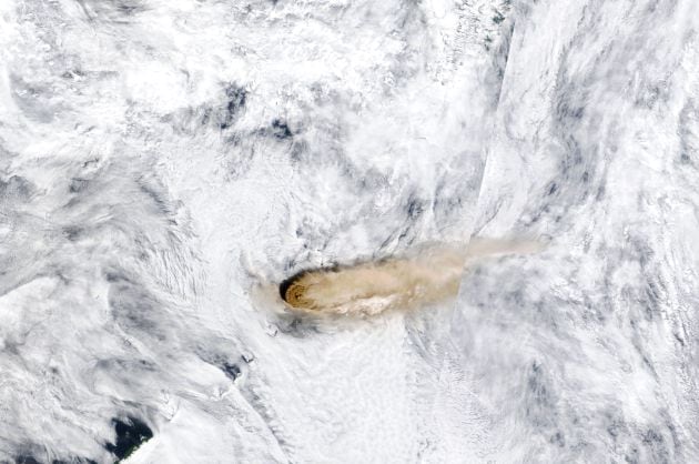 La nube de gas se expandió debido a una tormenta tropical.