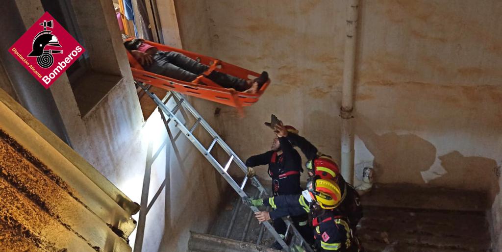 Rescate de los bomberos en Novelda