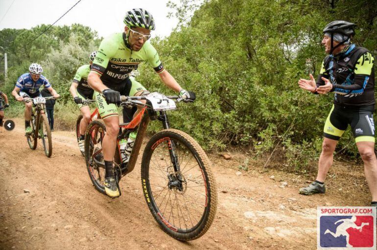 Momento de la prueba en la sierra de Córdoba