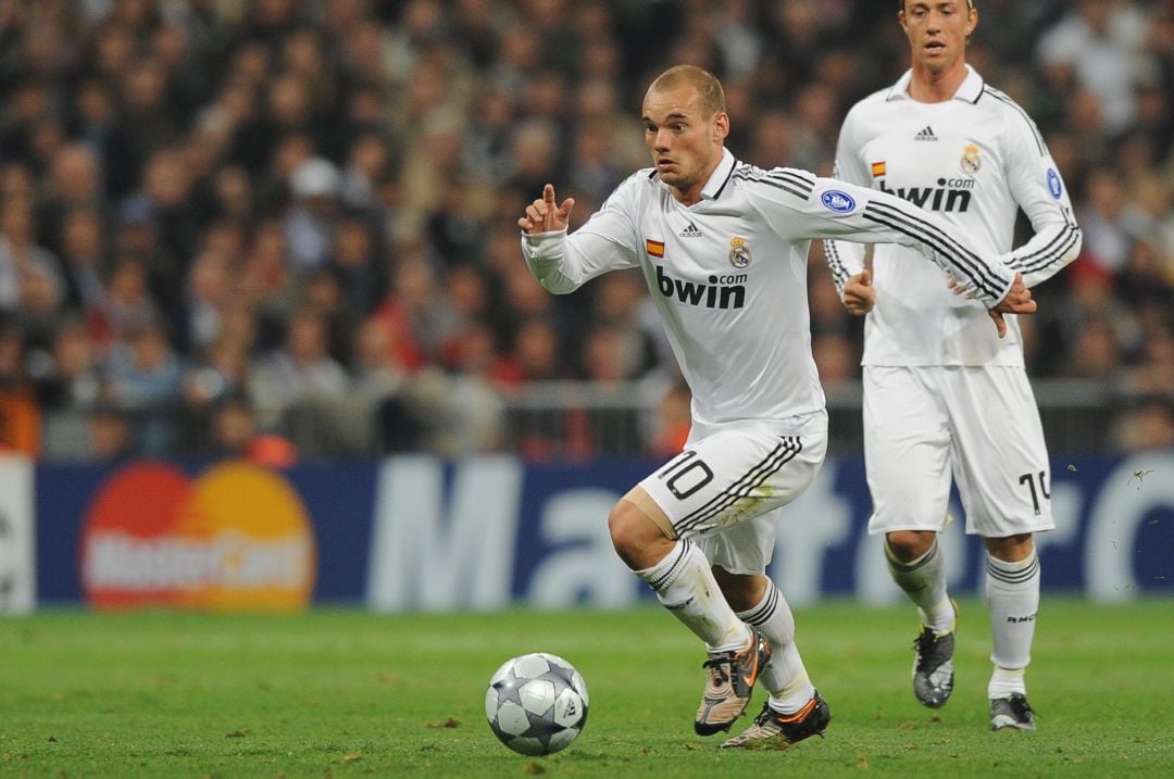 Sneijder, durante su etapa en el Real Madrid