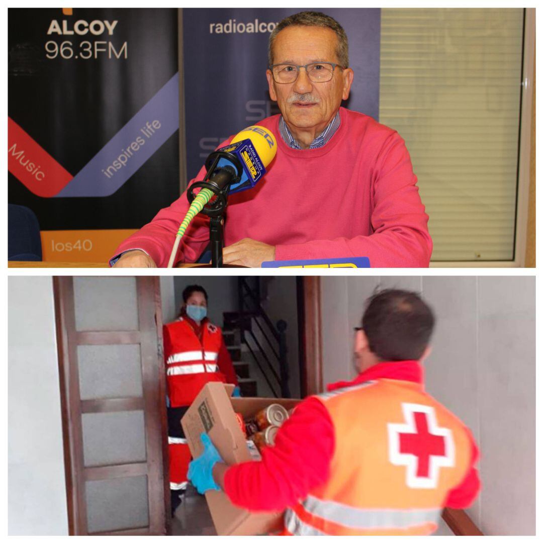 José María Segura y la acción de los voluntarios de la Cruz Roja abasteciendo de alimentos a personas necesitadas durante el estado de alarma