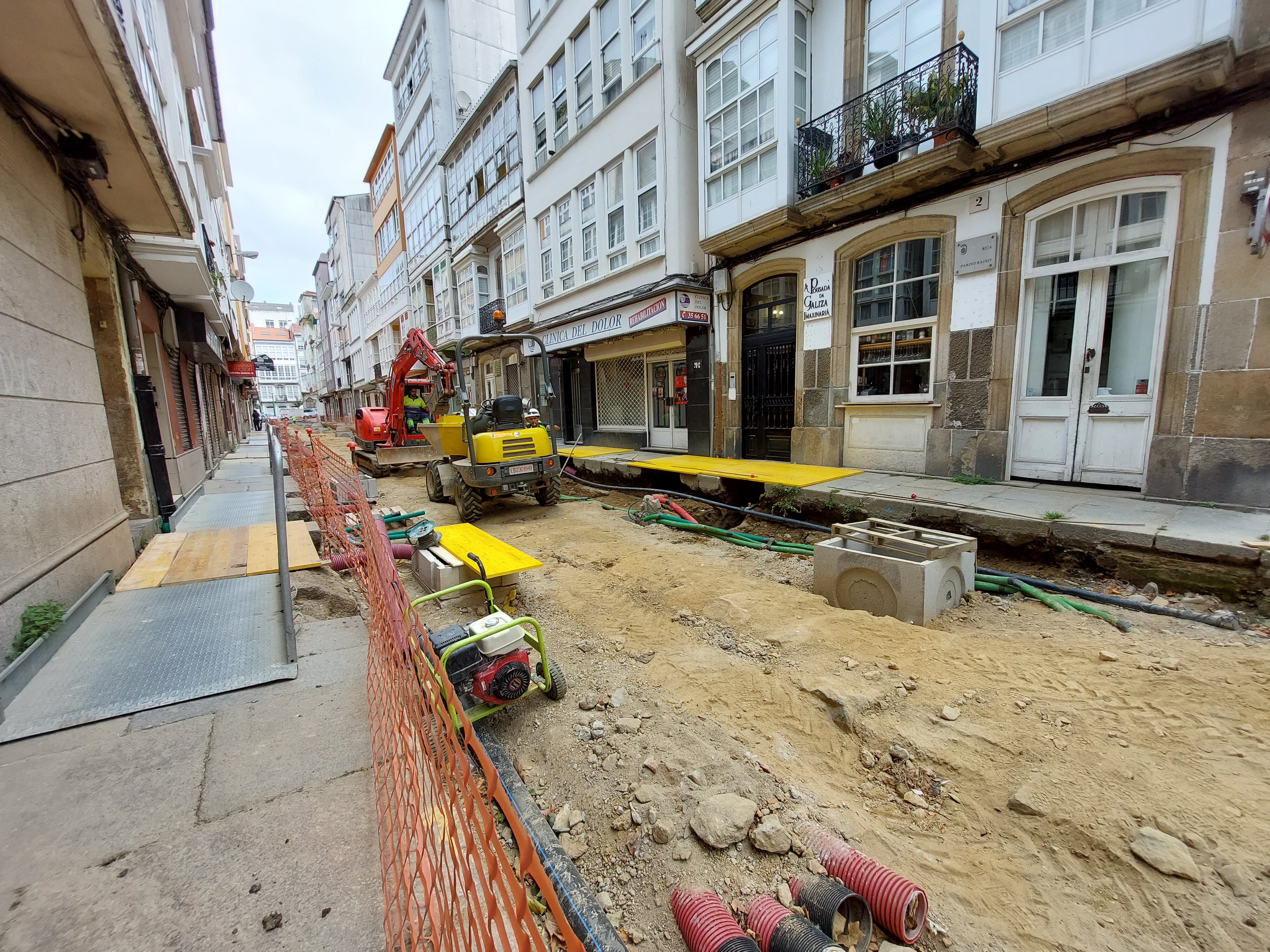 Estado de la calle Pardo Bajo en la mañana de este viernes