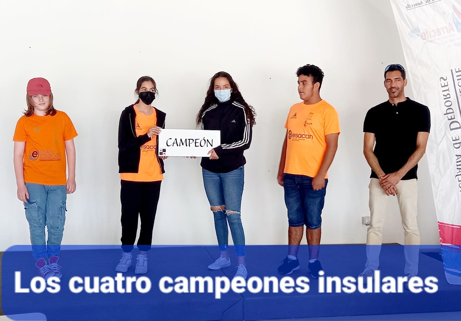 Los cuatro campeones insulares de esta temporada.