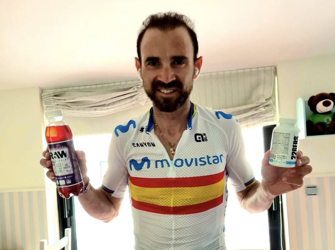 Alejandro Valverde durante el confinamiento