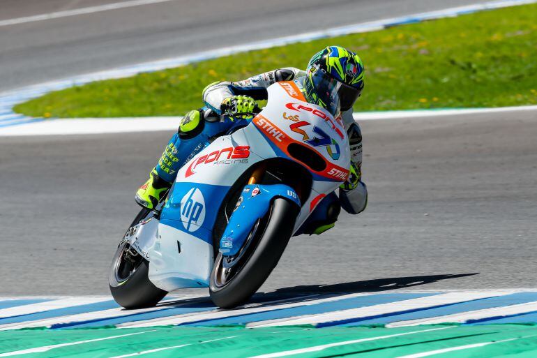 Lorenzo Baldasarri durante la carrera del domingo en Jerez