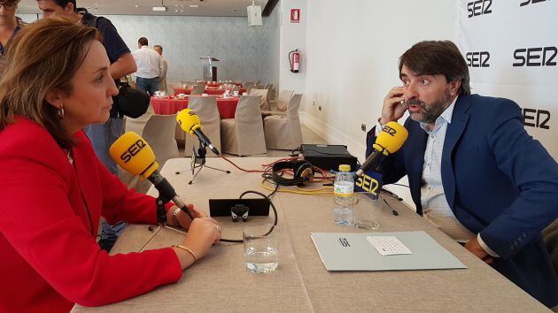 Corredera durante la entrevista en SER Axarquía