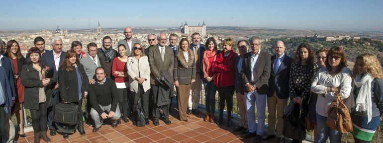 Cospedal con los representantes de medios de comunicación de Castilla-La Mancha