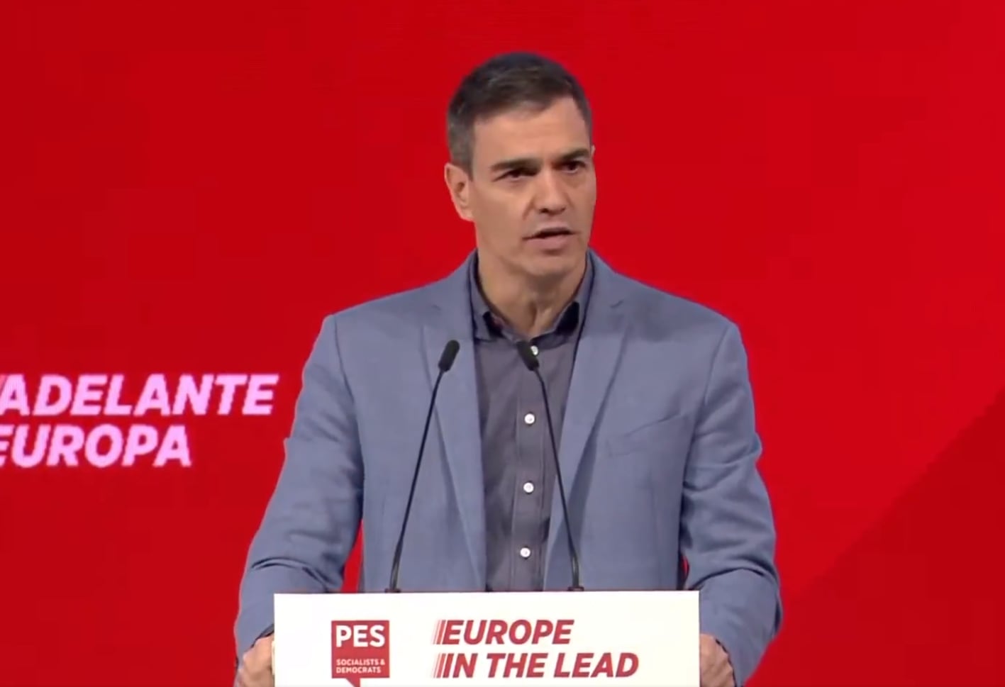 Pedro Sánchez, en el Congreso del PSE en Málaga.