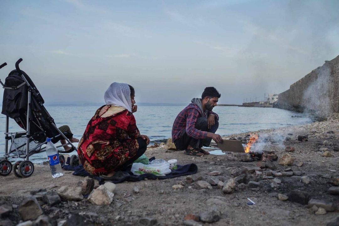 Imagen de un campo de refugiados en Grecia