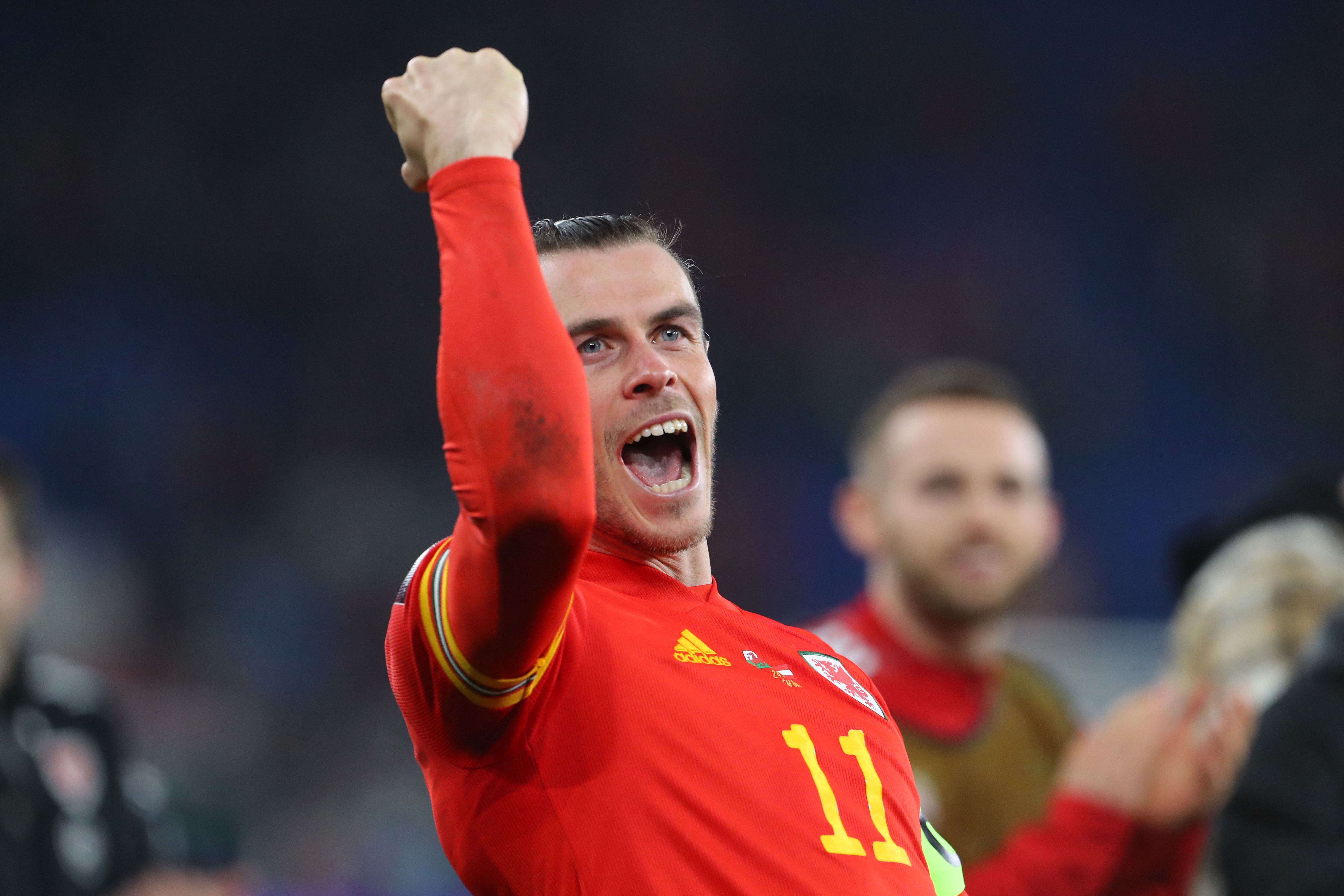 Bale celebra la victoria de Gales ante Austria