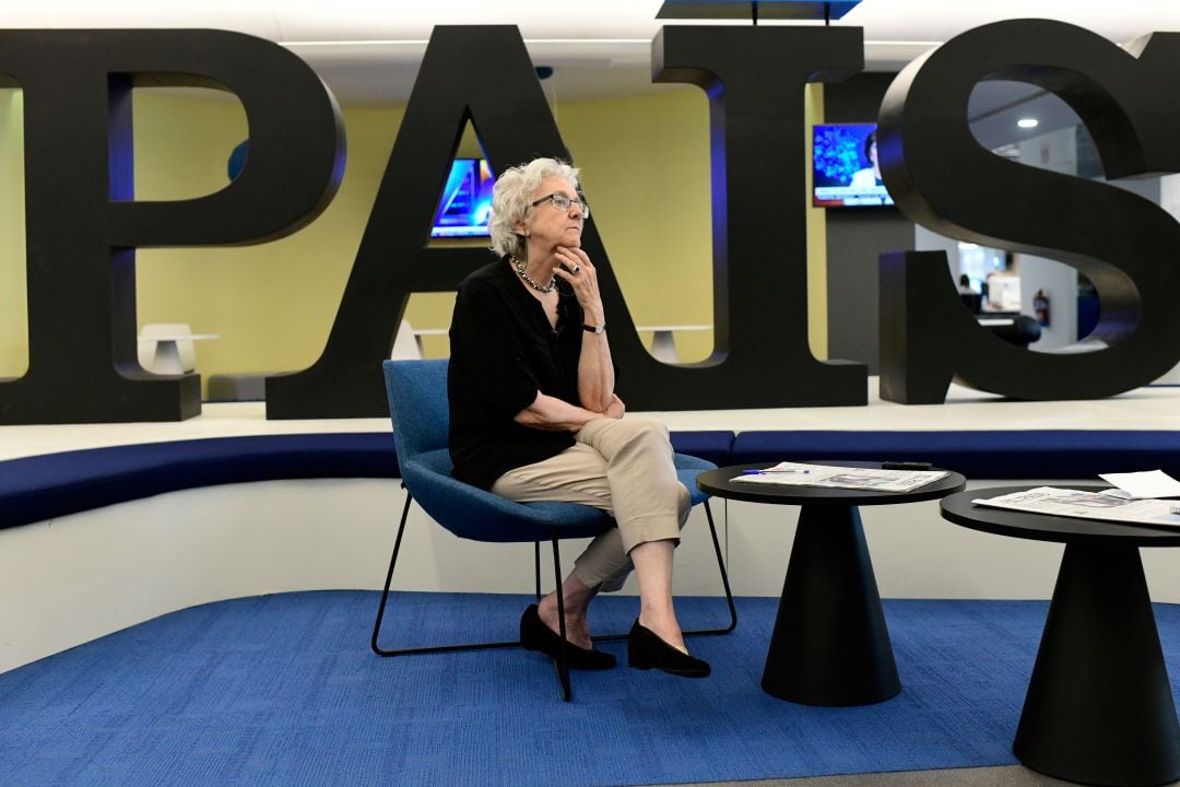 Soledad Gallego-Díaz en la redacción del diario &#039;El País&#039;. 