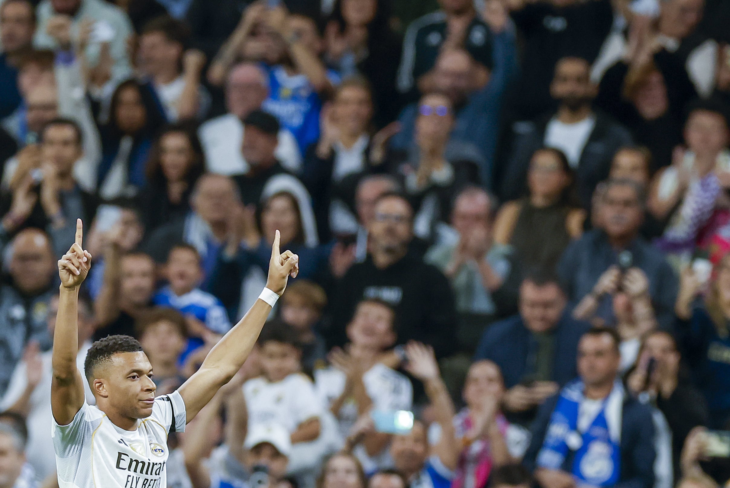 El delantero del Real Madrid Kylian Mbappé