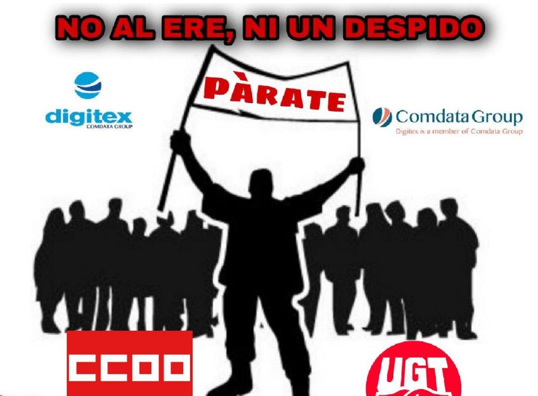 Detalle del cartel que anuncia los paros