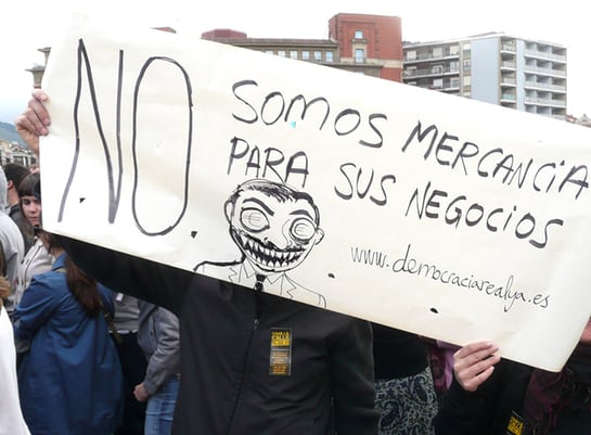 Manifestación en Bilbao organizada por &#039;Democracia real YA!&#039;