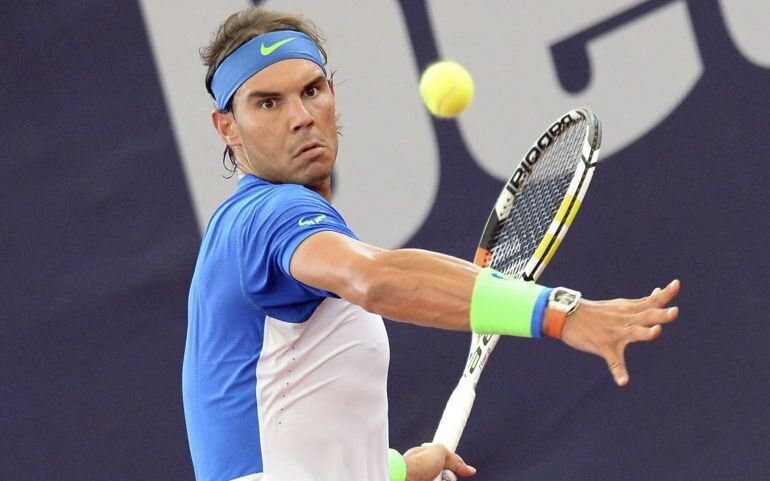 Rafael Nadal en un encuentro correspondiente al ATP 500 de Hamburgo.